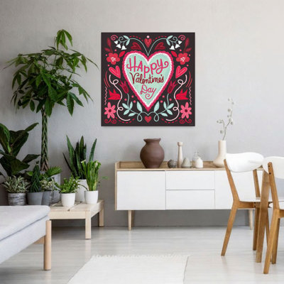 Art contemporain «Sweet Hearts Vi» avec crème Happy Valentines Day
