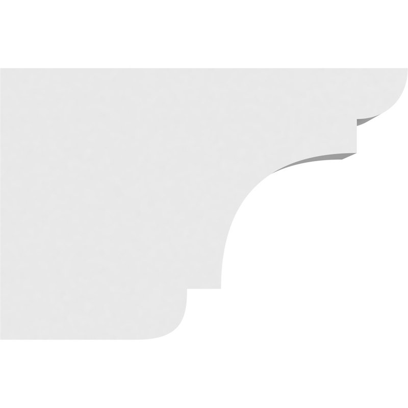 4"W x 8"H x 12"L Standard New Brighton Architectural Grade PVC Rafter Tail, 8"H x 4"W x 12"D