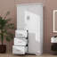 Armoire de rangement à grande capacité avec portes, parfaite pour la salle de bain / bureau, avec trois tiroirs-1599294997