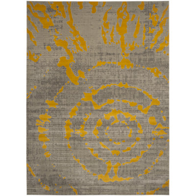 Tapis gris clair / jaune Lenexa