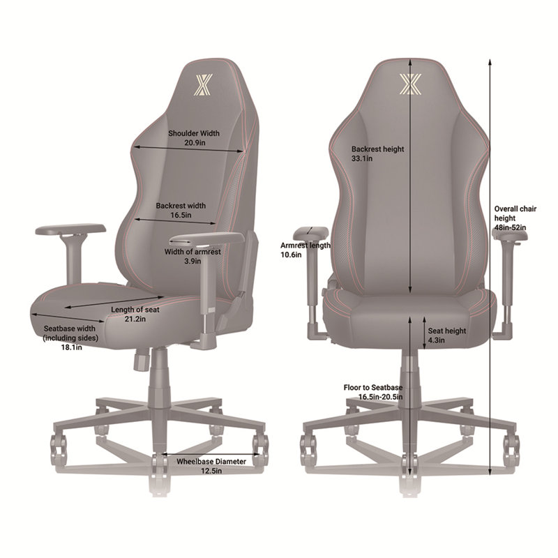 Fauteuil de jeu en simili cuir Merryman, Noir