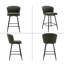 Upholstered Counter Stool with Metal Frame-1001110664