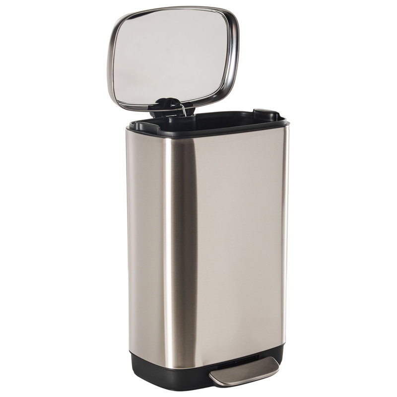 Pedal Waste Bin 30 L ECOCOLLECT Metal, Silver