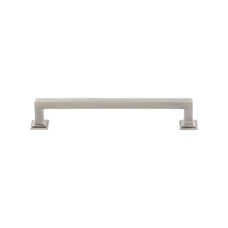 Grandeur Geneva 6" Brass Handle Pull, Satin Nickel