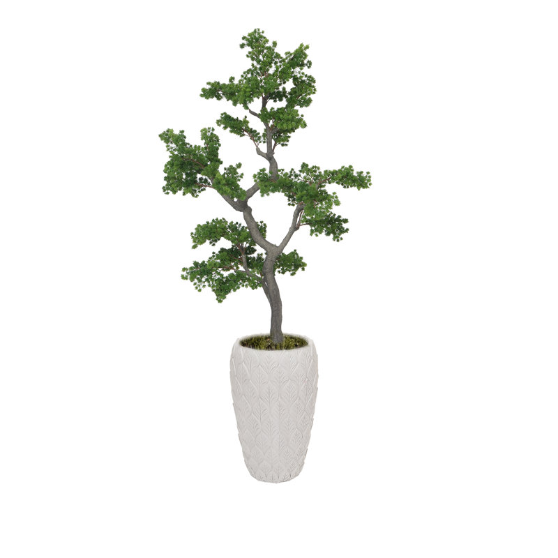 Bonsaï artificiel blanc 70,5 po Roemer | Bonsaï véritable effet tactile