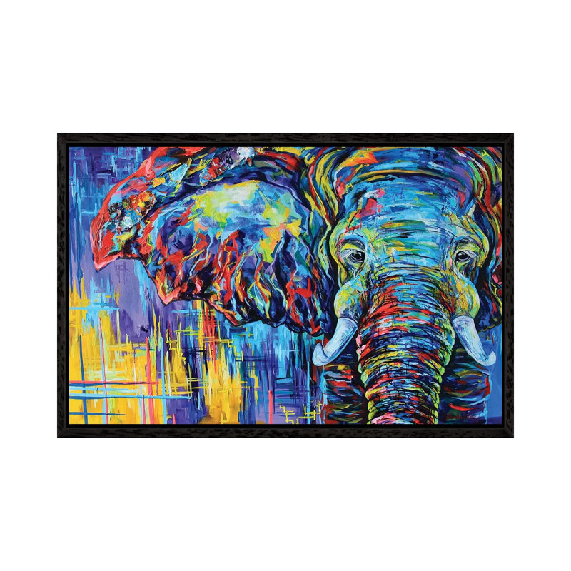 Secondary by Lindsey Dahl - Painting on Canvas, 45.72cm H x 66.04cm W x 3.81cm D, Black Framed