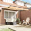 Brayden Studio Fabric Cover Retractable Door / Window Awning-1850237595-1850237592