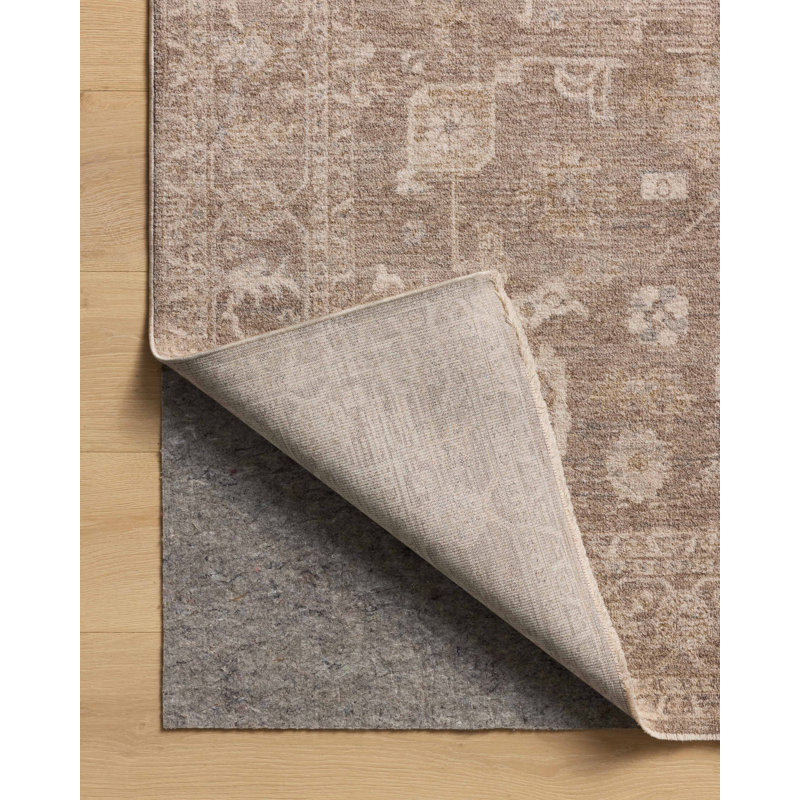 Chris Loves Julia x Loloi Louisa Taupe / Ivory Area Rug, Runner 2'7" x 14'