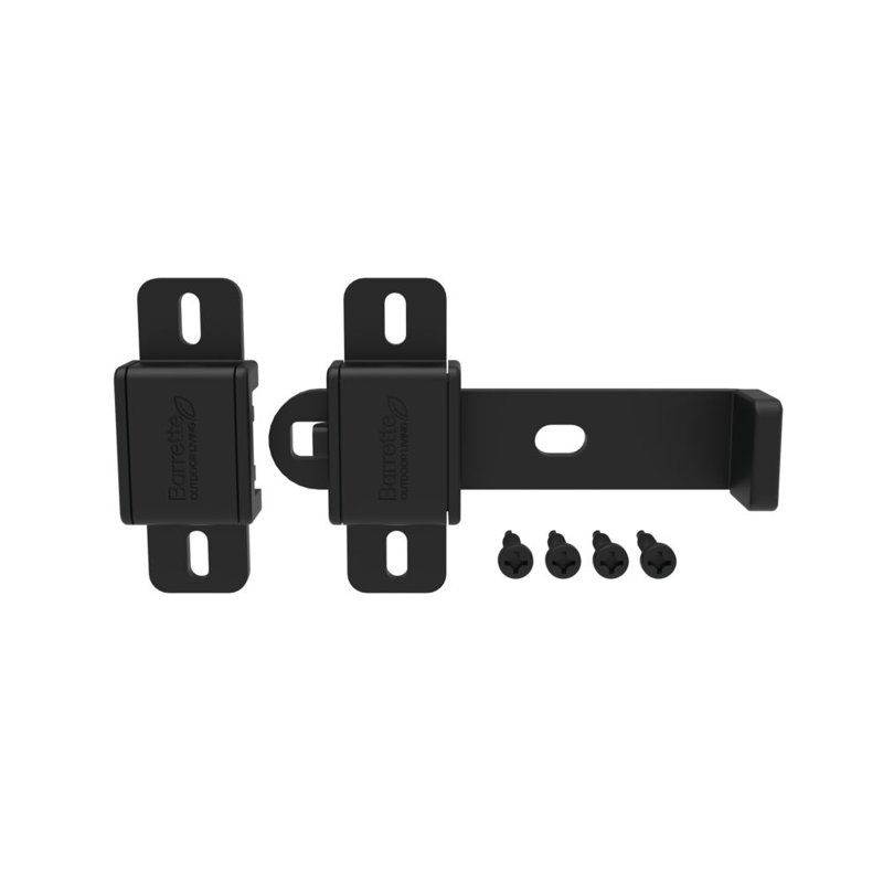 Black Steel Manual Slide Bar Gate Latch