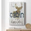 «Happy Place Cabin», peinture sur toile tendue-105535624