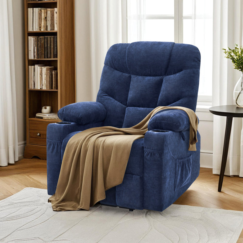85.1cm Wide Lift Assist Standard Recliner, Navy 