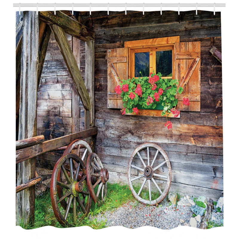 Ensemble de rideau de douche countryside, H 69 po x l 105 po