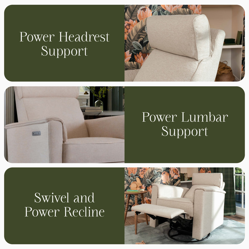 Willa Pro Power Recliner and Swivel Glider, Gray