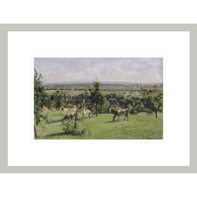 «Hillside of Vesinet Yvelines» par Camille Pissarro, impression giclée encadrée