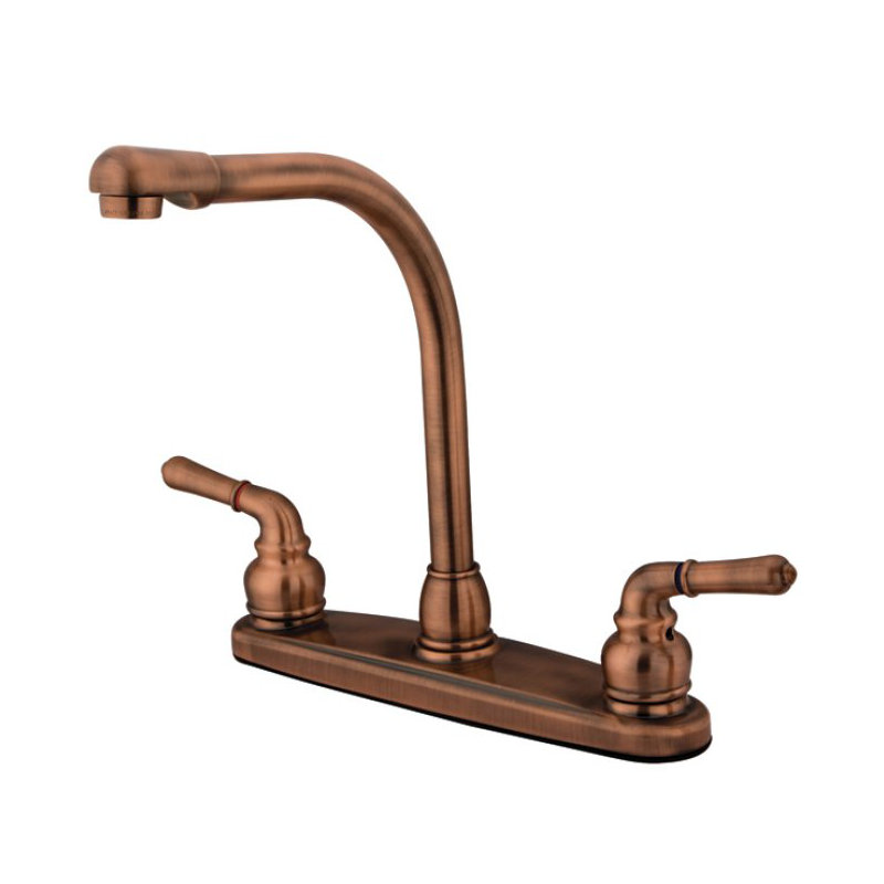 Kingston Brass Magellan Two-Handle 8" Centerset Kitchen Faucet, With Spray