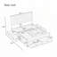 Structure de lit en bois avec 6 tiroirs, support en lattes de bois-321668196