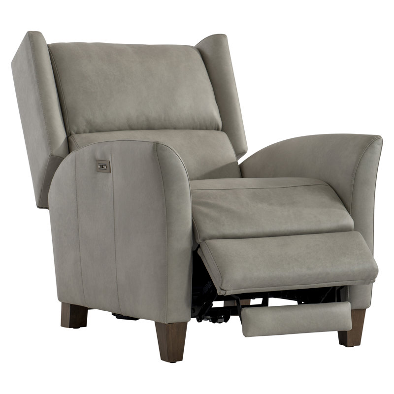 Weller 32.3" Wide Genuine Leather Power Wing Chair Recliner