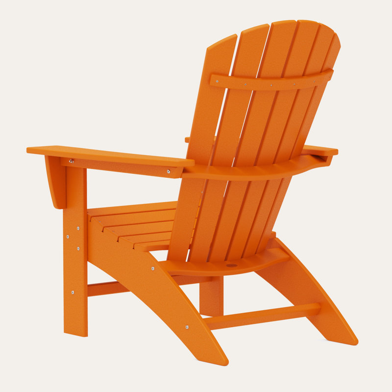 Chaise Adirondack POLYWOOD Nautical Curveback, Tangerine