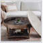 Grande table basse ronde avec repose-pieds imperméable avec rangement à 2 niveaux et capitonnage surdimensionné pour une vie moderne-708161450