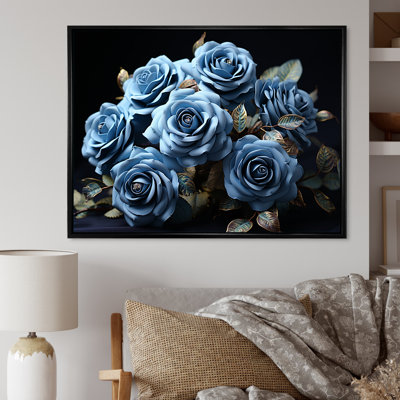 Arrangement de roses bleu azur élégance