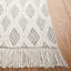 Tapis ivoire / gris en laine tissé à la main Addai-269511568