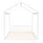 Queen Size Wooden House Bed With Headboard,White-1387314131
