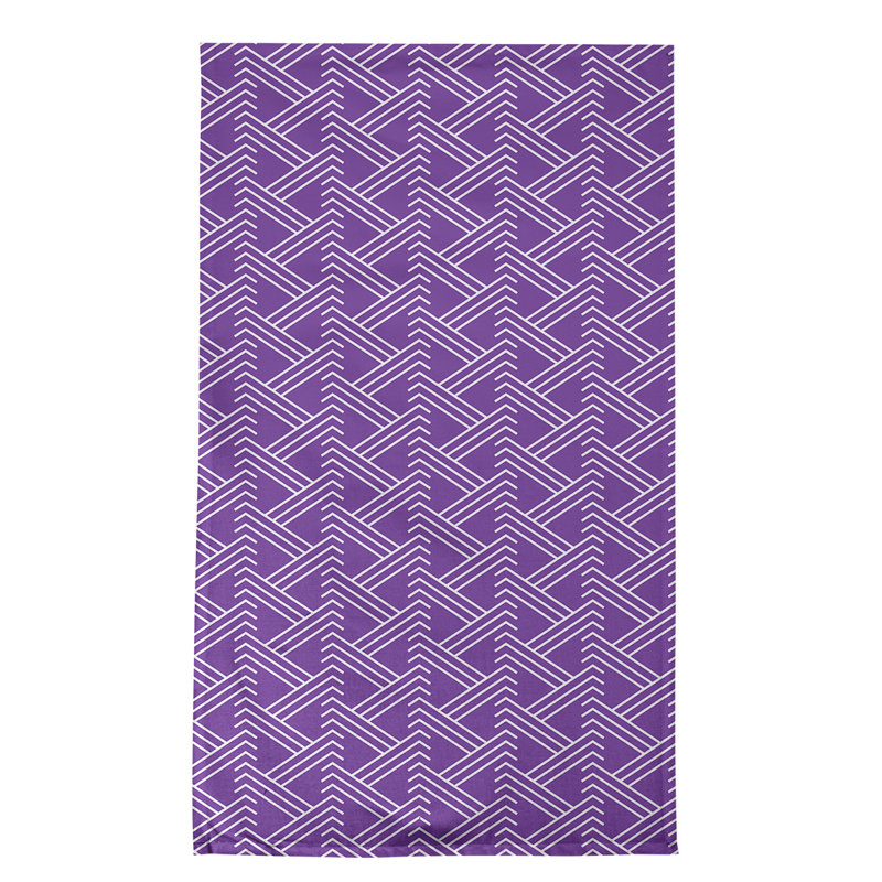 Jordao Tea Towel Kitchen Towel, White/Purple, Poly Twill