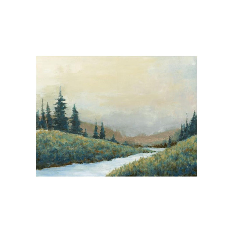 Calm alpes par Derek Shaw - Peinture, Couche de verre, H 40 po x l 53 po