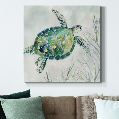 Tortue de verre de mer I - impression sur toile tendue