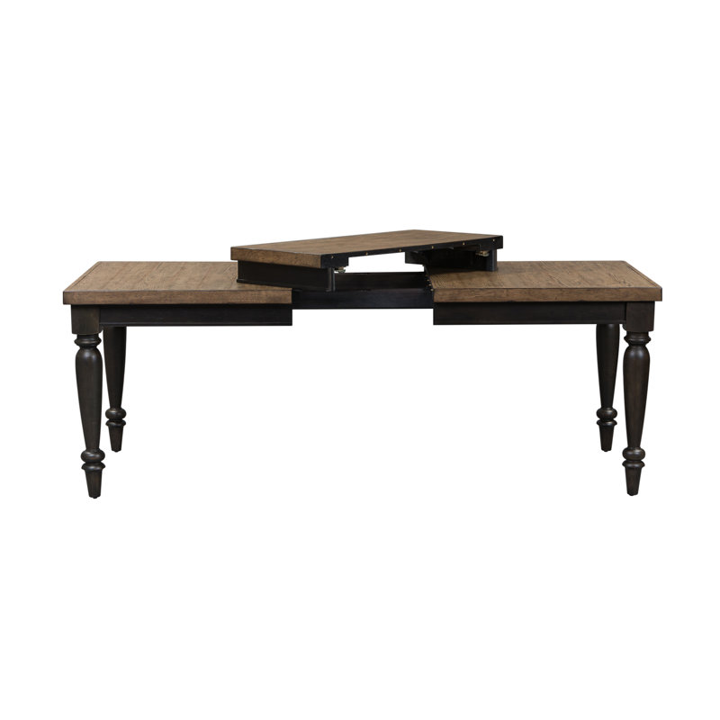 Ensemble de table de salle à manger Sonntag, Noir, 7 pièces : table, 6 chaises