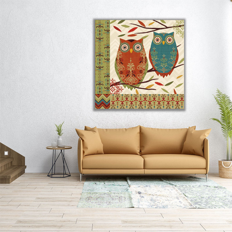 Hoot I - reproduction d'art sur toile, H 40 po x l 40 po