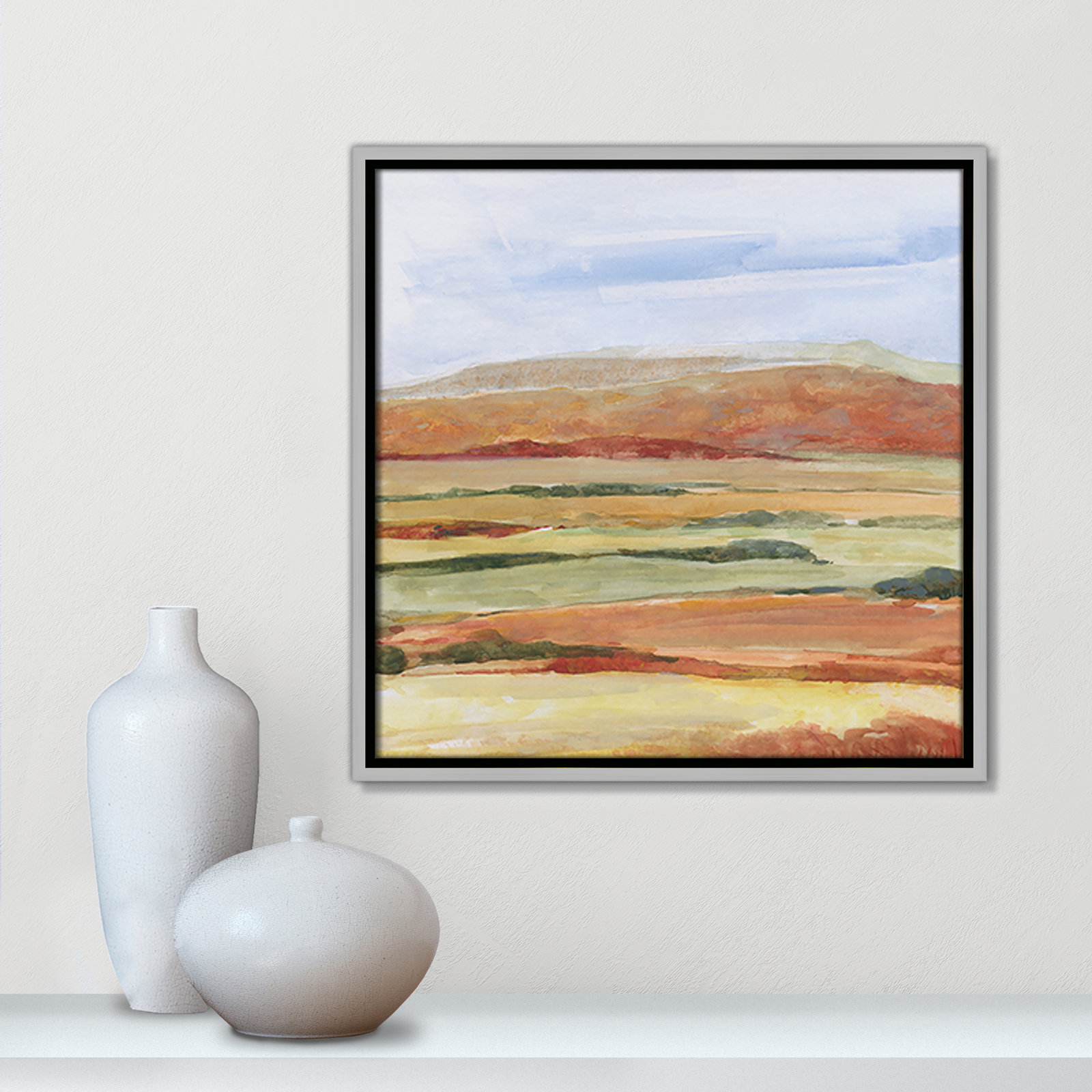 Damali "Sedona Magic" Print by Sally Swatland, 17.5" H x 17.5" W x 2" D, Silver