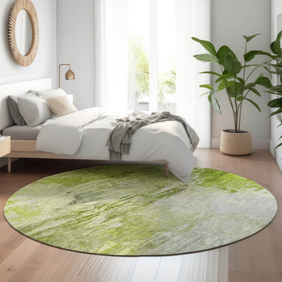 Premium Machine Washable Cerrito AMF595 Aloe Rug