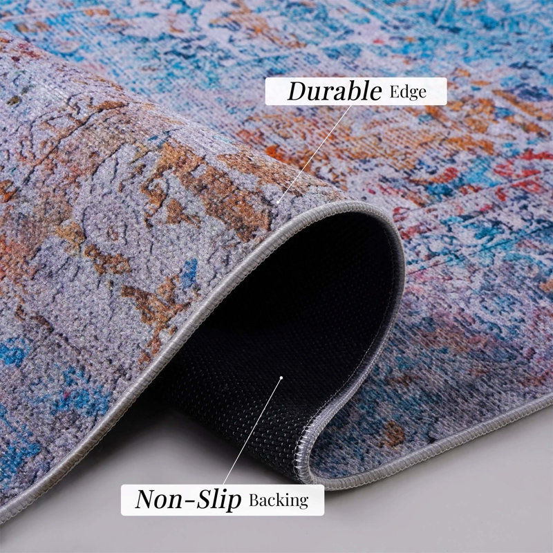 Tapis rectangulaire Catarzi avec envers antidérapant, Rectangulaire 3 pi x 5 pi