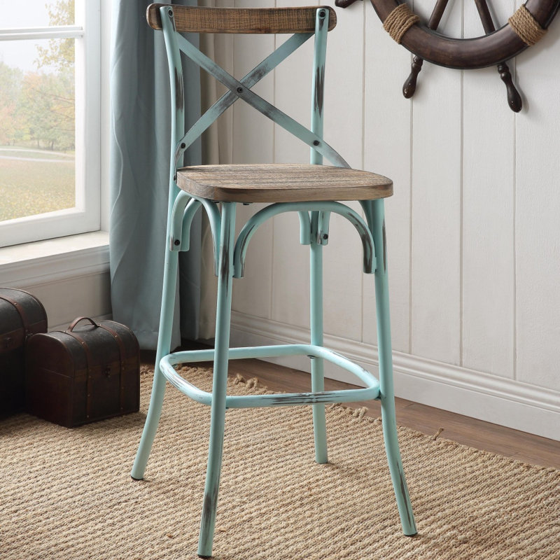 Bar Stool With Cross Back