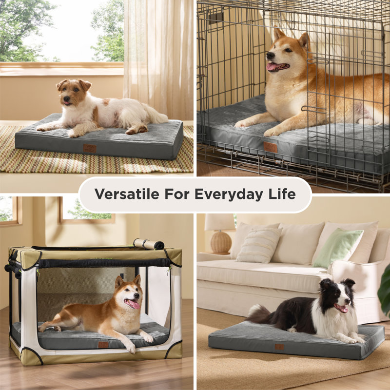 Lit pour chien ComfyFleece Cosy Crate, Gris anthracite, S (H 2,8 po x l 23 po x P 17 po)