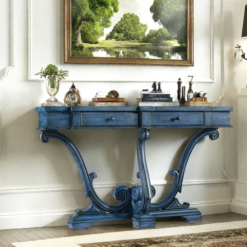 Console américaine de luxe rétro légère et luxueuse., Bleu