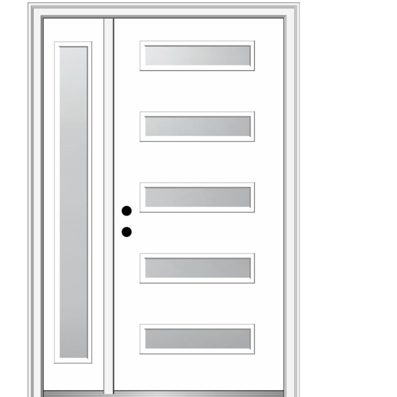 Portes d'entrée prémontées Spotlight, Main droite, 53 po x 81,75 po