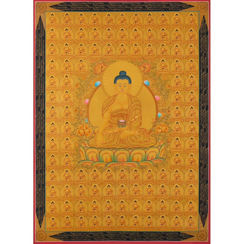 108 Bouddha Shakyamuni (Thangka sans brocart)