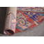 Tapis rouge Boho, tapis de décoration intérieure, tapis rétro, petits tapis de 3,4 pi x 3,4 pi, tapis turcs, tapis tissés à plat
