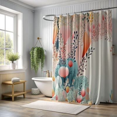 Rideau de douche Subtle Flower Art - Premium