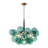 6 - Light Sputnik Sphere Blue Glass Bubble Chandelier-875387276