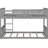 Gray Twin Over Bunk Bed With , Built For Durability Pine Wood & Plywood In Gray, Maximize Bedroom Efficiency Construction