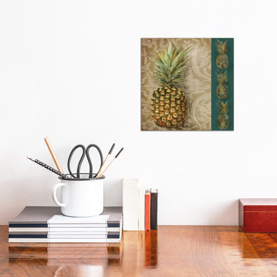Pineapple Welcome I by Jade Reynolds - Wrapped Canvas Painting