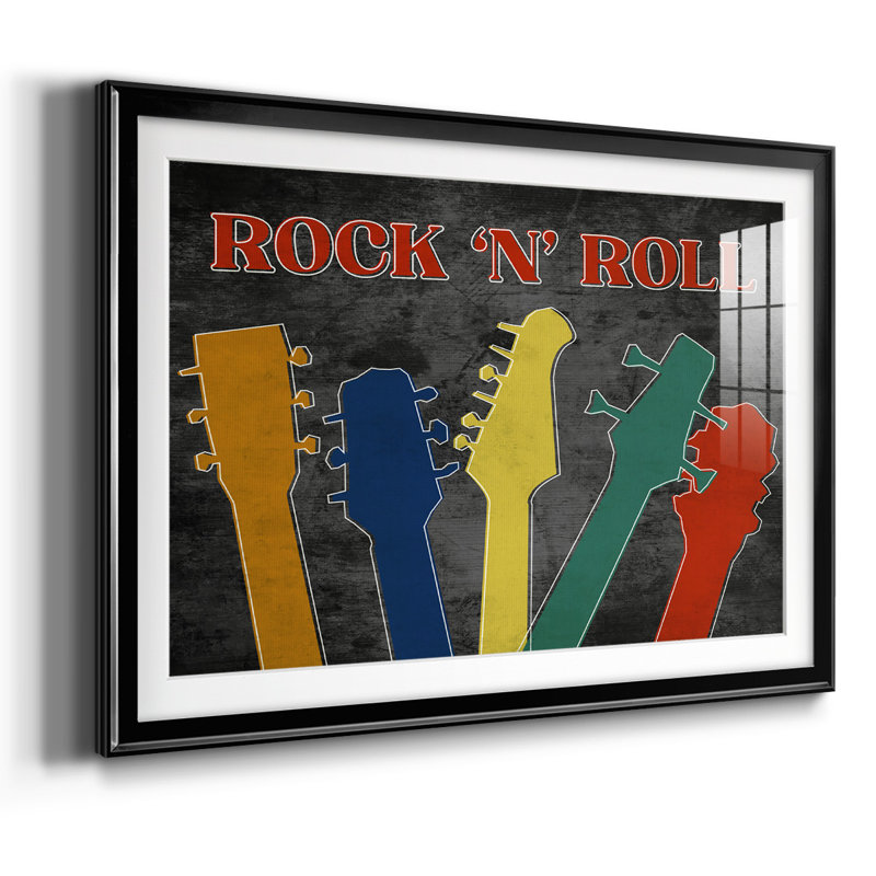 Rock and Roll, impression sur papier encadrée, H 19 po x l 27 po x P 1,5 po, Noir