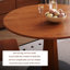 Table de salle à manger ronde en bois massif noyer et noir-1786050140