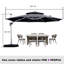 Leeven 3.65m Cantilever Parasol With Base-2112278031