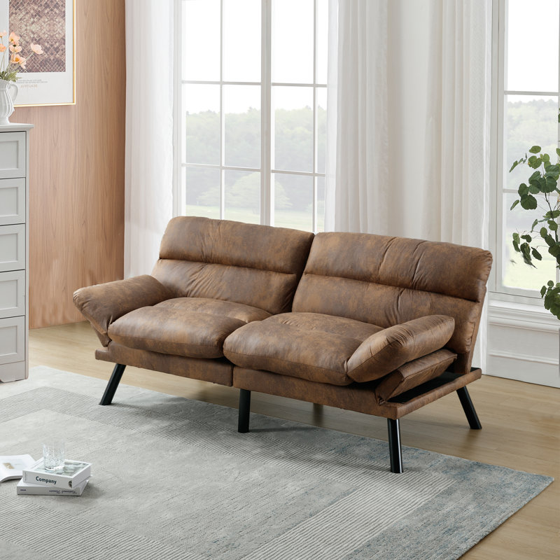 Hillert Upholstered 70.08'' Sofa, Coffee Microsuede