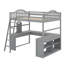 Lit mezzanine double en bois avec bureau-1262414555