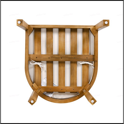 Chaise de salle à manger en bois d'acacia avec coussin Abaco, ensemble de 2, durable et confortable pour le plaisir du patio
